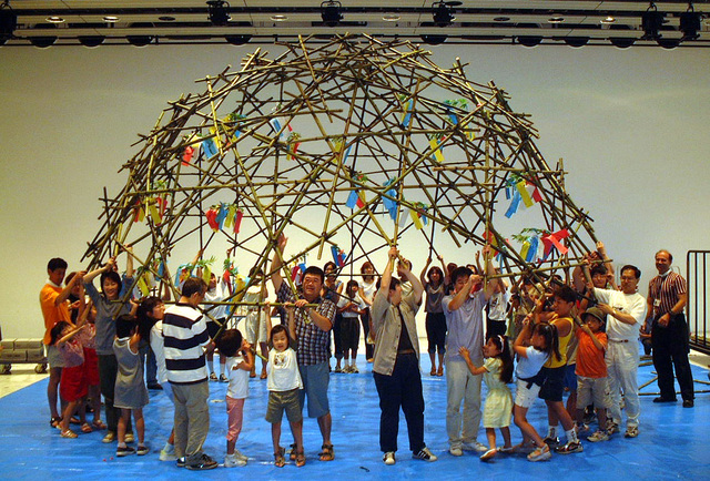 写真 メビウスの卵展特別ワークショップ　七夕ワークショップ「竹の巨大ボールを作ろう！」